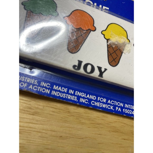 Vintage Retro Dead Stock JOY With Ice Cream Cones Ceramic Door Name Wall Sign - Picture 10 of 12